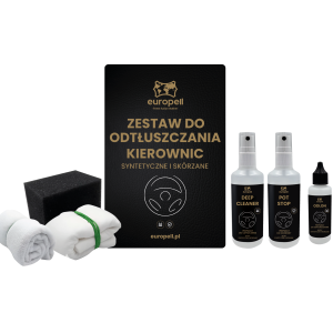 Zestaw do odtłuszczania skórzanych i syntetycznych kierownic