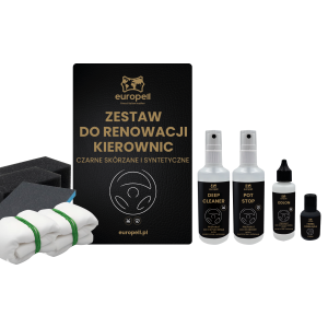 Zestaw do renowacji czarnych skórzanych i syntetycznych kierownic